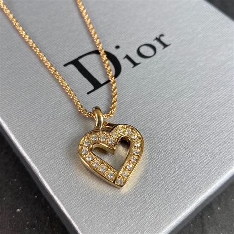 dior heart necklace free shipping|christian dior choker necklace gold.